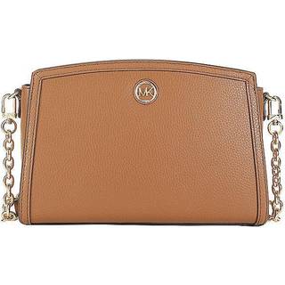 MK Chantal Large Pebbled Leather Crossbody Bag - Brown - Michael Kors - ONE SIZE