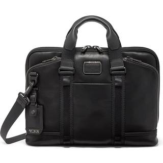 TUMI Alpha Bravo Academy Leather Brief Black