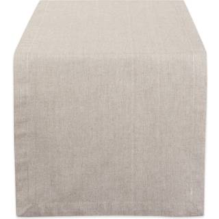 Dii Stone Brown Solid Chambray Table Runner 14x108 """"