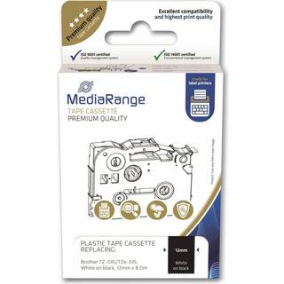 MediaRange - label tape - laminated - 1 cassette(s) - Roll (1.2 cm x 8 m) (alternative for: Brother TZ-335 Brother TZE-335)