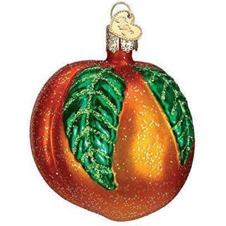 Old World Julepynt: Frugtudvælgelsesglas blæst ornamenter til juletræ fersken