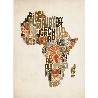 Varemærke Fine Art Africa Tekstkort af Michael Tompsett Canvas Artwork 16 af 24-tommer