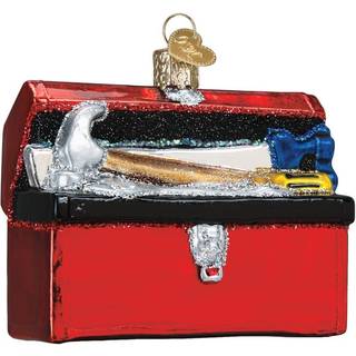 Old World Christmas Ornament: Contractor Tools Glass Blown Ornaments for Christmas Tree Toolbox Multicolor