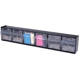 Tilt Bin Plastic Storage System W/6 Bins 23 5/8 X 3 5/8 X 4 1/2 Sort