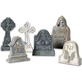 Afdeling 56 Halloween -tilbehør til landsbysamlinger Tombstones figur Sæt flere størrelser multicolor