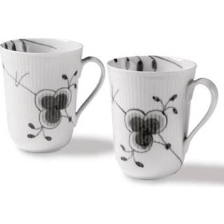 Royal Copenhagen - Black Fluted Mega Krus 36 cl 2 stk - Kaffekopper - Karen Kjældgård-Larsen
