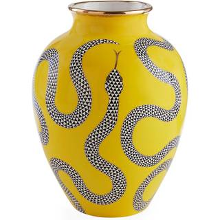 Porcelænsvase Eden med Gulddetaljer, H 27 cm