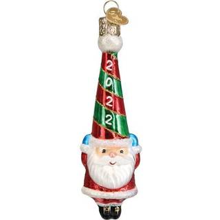 Old World Christmas 2022 Happy Santa Glass Blæst ornament til juletræ