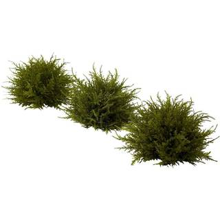 Næsten naturlige 4949-S3 Cedar Balls 7,5-tommer grønt sæt på 3 6,75 """" x 6,75 """" x 22,5 """"