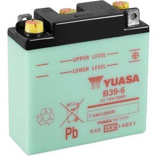 Yuasa B39-6 (Uden Syre) 6V Batteri til Motorcykel