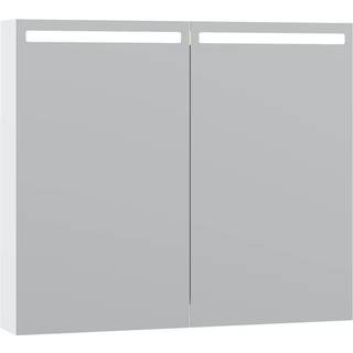 Scanbad Mido+ Top Spejlskab 70x80 cm m/2 låger - hvid mat