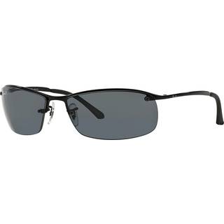Ray - Ban Mand RB3183 RB3183 002/81 Solbriller Metal Sort Grå Firkantet Polariseret