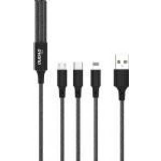 Dudao - USB cable TGL2 3in1 USB C Lightning USB 2 4A 1 2m red