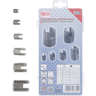 BGS Gevindindsatssortiment 32 dele½ 3-4-5-6-8-10mm (6845)