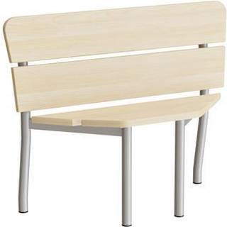 Sofa Pausa 551, hjørne, birk laminat, alugråt stel