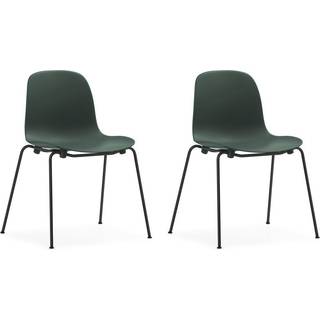 Normann Copenhagen Form Chair stabelbar stol sorte ben 2-pak, grøn Grøn