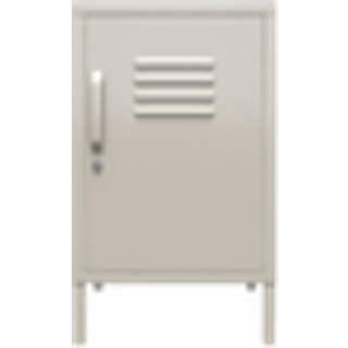 Accent bord med 1 dør i metal taupe