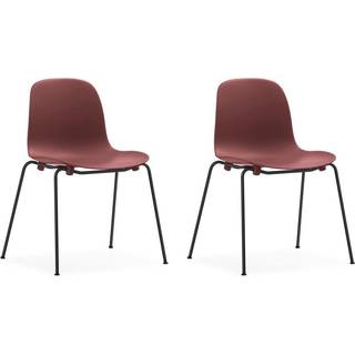 Normann Copenhagen Form Chair stabelbar stol sorte ben 2-pak, rød Rød