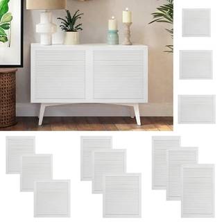 skabslåger 4 stk. 69x49,4 cm lameldesign massivt fyr hvid