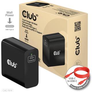 Club 3D CAC-1914EU 140Watt GaN Strømforsyningsadapter