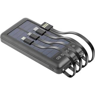 Setty SLR-100 4-i-1 Solar Power Bank 10000mAh - Sort