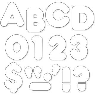 Trend Enterprises Inc. White 4 """" Casual Uppercase Ready Letters T-1567