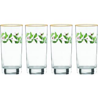 Lenox 849605 Holiday 4-Piece Highball Glass Set Christmas Thorware Hosting