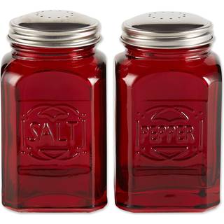 RSVP Retro Glass S&P Set - R?d