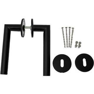 Home>it Door Handle With V-handle 19 mm. Matt Black