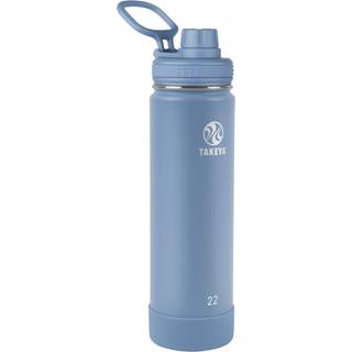 Takeya Active 22 Oz Vacuum Isoleret rustfrit stål vandflaske med tud låg premium kvalitet bluestone