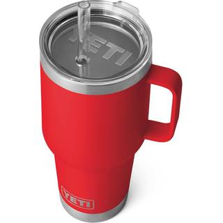 Yeti Rambler 35 oz tumbler med h?ndtag og halml?ge rejse krus vand tumbler vakuum isoleret kop med h?ndtag rustfrit st?l redning r?d
