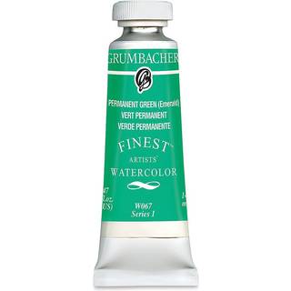 Grumbacher Finest Watercolor Paint 14 ml/0,47 oz Permanent Green (Emerald)