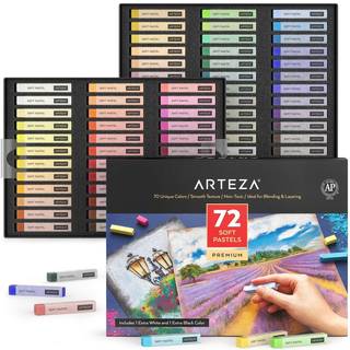 Arteza bløde pasteller til kunstnere Sæt på 72 kridtpasteller til kunstnere stikker kridt farveblyanter kunstartikler til at tegne blanding af la