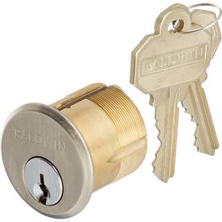 Baldwin 8323 1-1/4 tommer Mortise Cylinder C Keyway Lifetime Satin Nickel