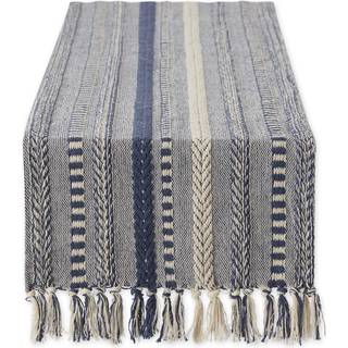 DII French Blue Braided Stripe Table Runner 15x108
