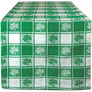 DII Shamrock Woven Check Table Runner 14x108 """"