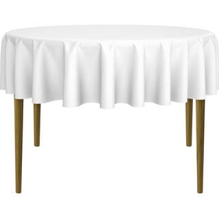 Lann's senget?j - 70"""" rund premium dug til bryllup/banket/restaurant - dug af polyesterstof - hvid