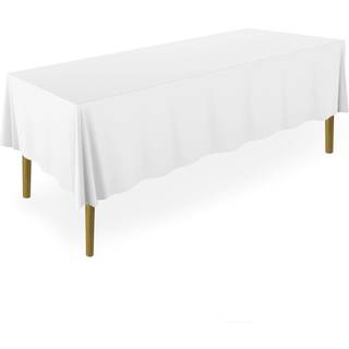 Lann's senget?j - 60 """" x 126 """" Premium duge til bryllup/banket/restaurant - rektangul?r polyester stof -bord klud - hvid