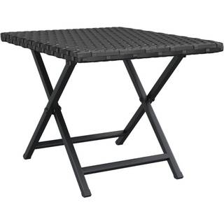 foldbart bord 45x35x32 cm polyrattan sort