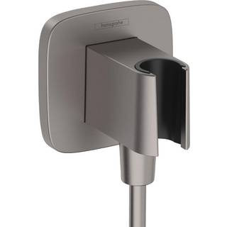 Hansgrohe FixFit Q bruserholder/slangeudtag i Børstet sort krom PVD