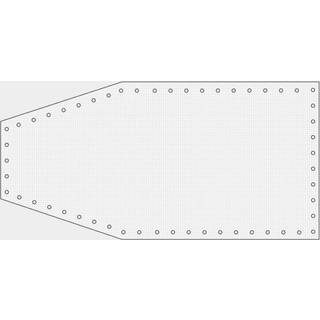 Formsyet bådpresenning 1852-Marine ProFlex, netarmeret, 240 g / m², transparent, 5 x 10 meter