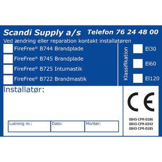 Scandi Ce-etiket b744-b745-b725-b722 100 stk