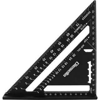 Diesella Speedvinkel i aluminum med sort-oxideret 185x185mm 0-90Gr.