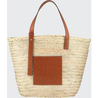Loewe Large leather-trimmed basket tote - beige - One Size
