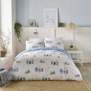 Fusion Fusion Blue Beach Huts Easycare Duvet Cover Set