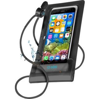 SBS vandtæt etui til telefon 6,7" IPX6, sort ➞ På lager - klar til levering og afhentning