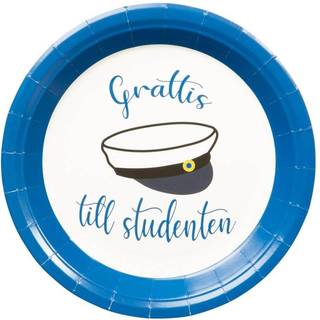 Grattis till studenten tallerkner, 23 cm