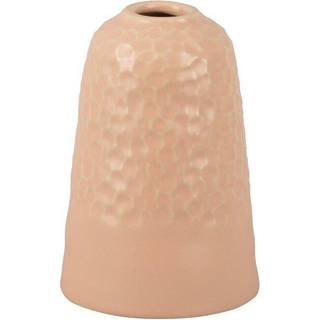 Vase Carve Wide Ø14cm keramik lyserød