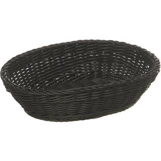 APS Brødkurv, PP, sort, oval, 25x19x6,5cm