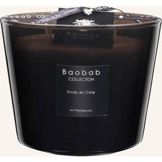 Baobab Collection Candlelight and Scents - 'Les Prestigieuses Encre de Chine' candle, small in Black Glass & wax